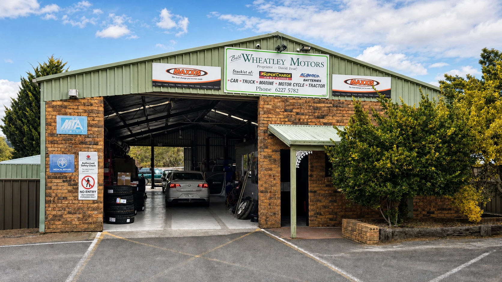 The Bill Wheatley Motors workshop at 17 Rose Street, Murrumbateman